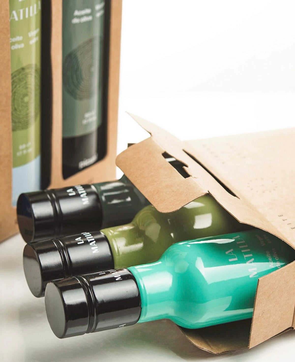 Coffret 3 bouteilles AOVE Monovarietal:
Hojiblanca, Arbosana Y Picual